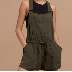 Aritzia Wilfred Free Dark Green Beatriz Overalls 🌻